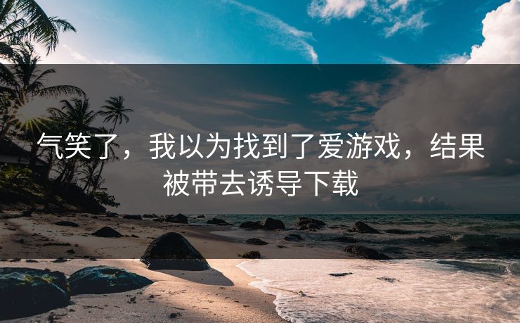 气笑了，我以为找到了爱游戏，结果被带去诱导下载