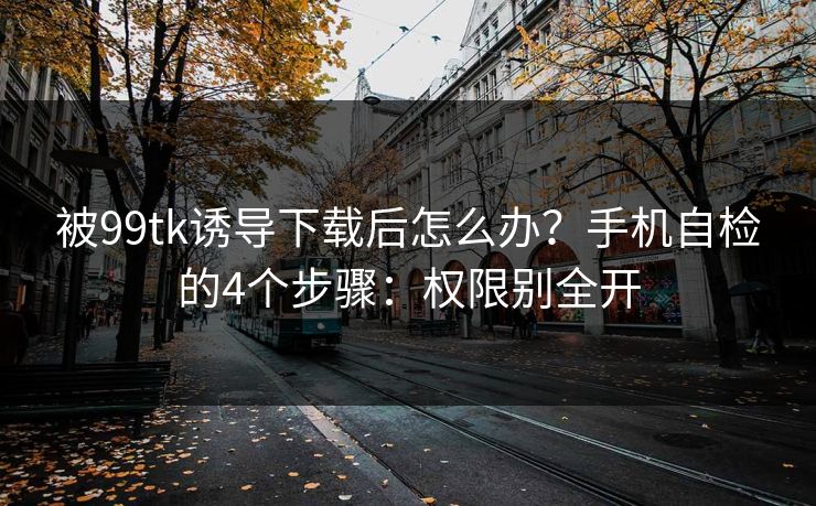 被99tk诱导下载后怎么办?手机自检的4个步骤:权限别全开